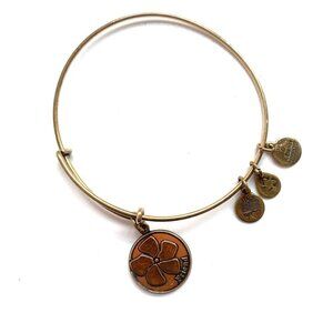 Alex and Ani Friend Charm Bracelet - Gold Finish Expands 2"- 3.5"